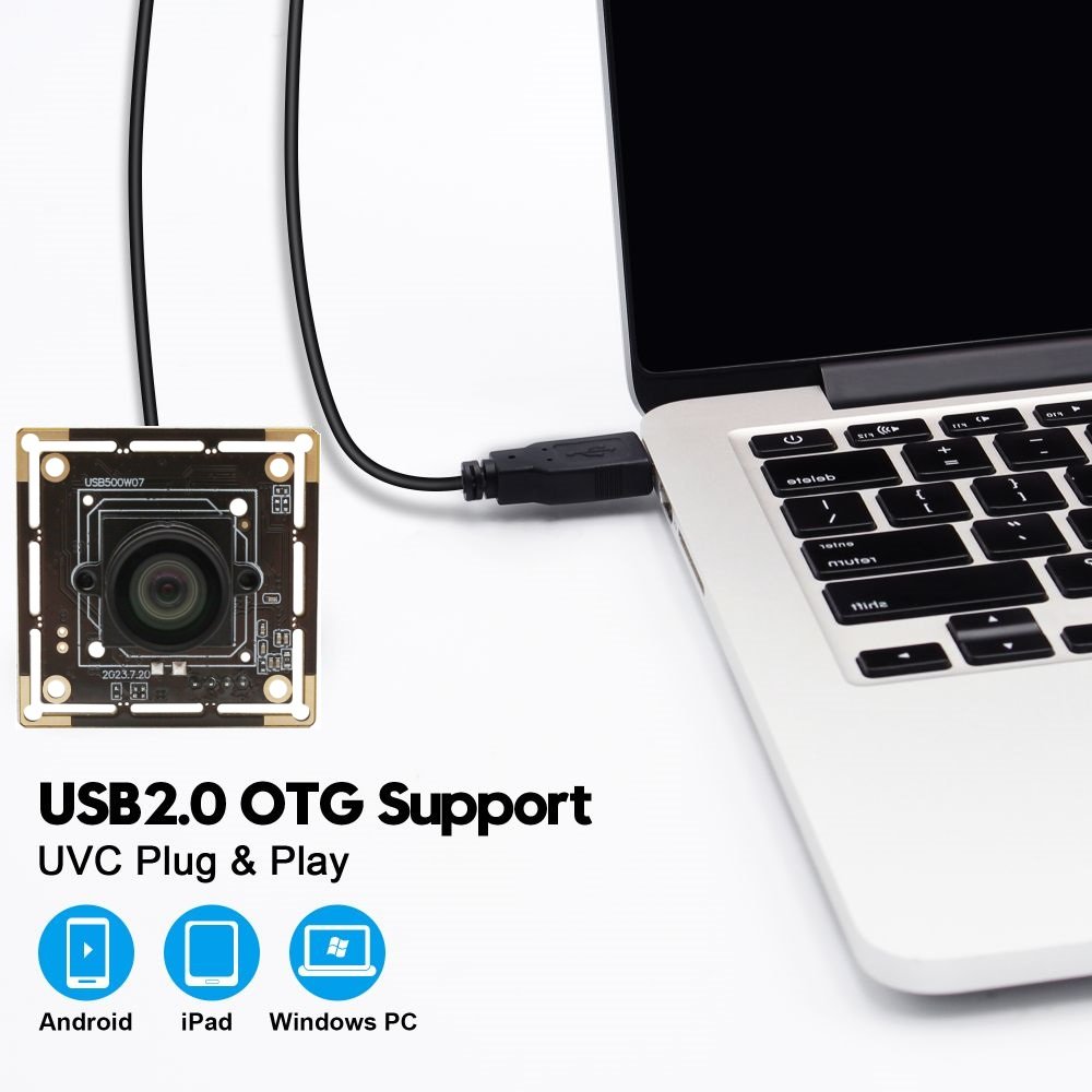 ELP 5MP USB Camera Module No Distortion Lens HD 2592x1944P 30fps IMX335 Camera Module USB For Scanning,Home Surveillance System