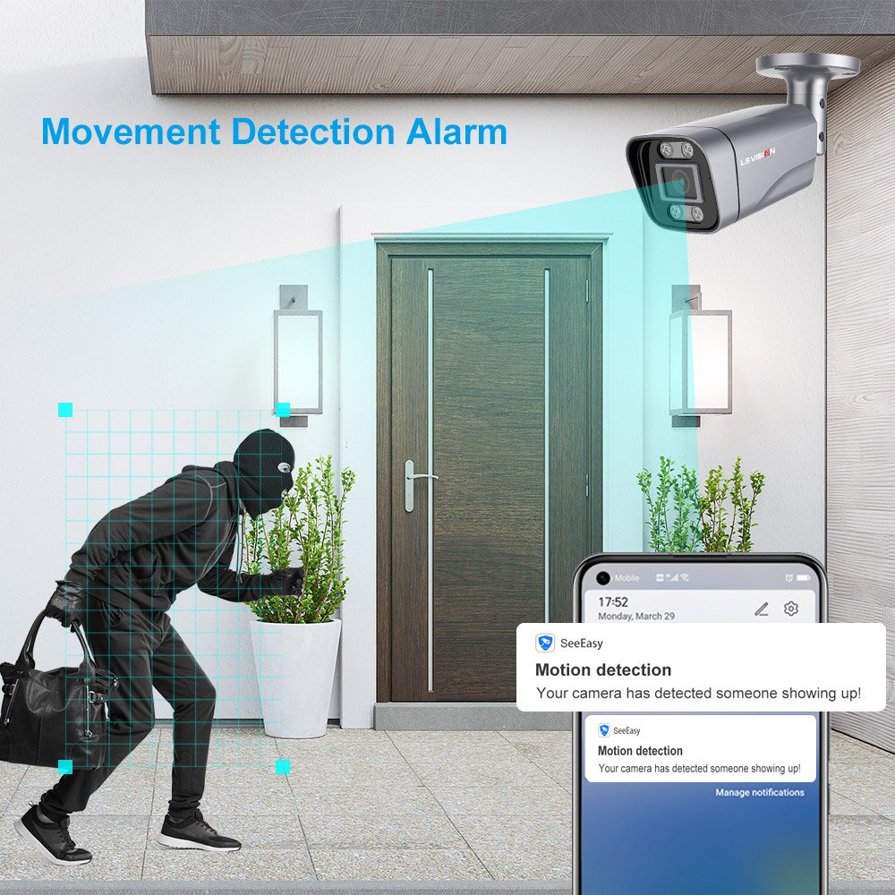 LS VISION Custom Security System 4MP AI Intelligent Alert 4CH IPC NVR Kits Outdoor IP Parking Project Community Management