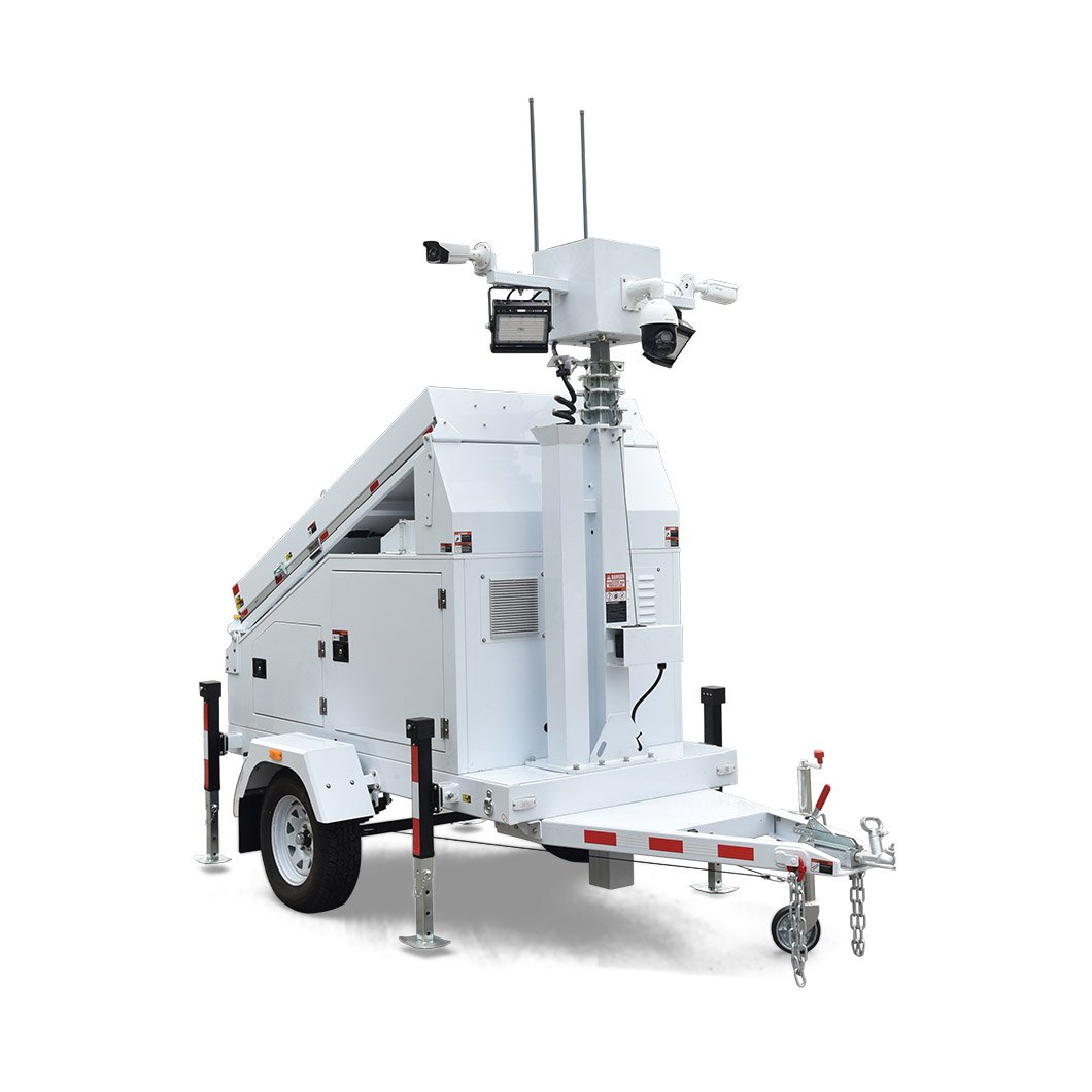 New Portable Mobile Solar CCTV Security camera trailer surveillance trailer