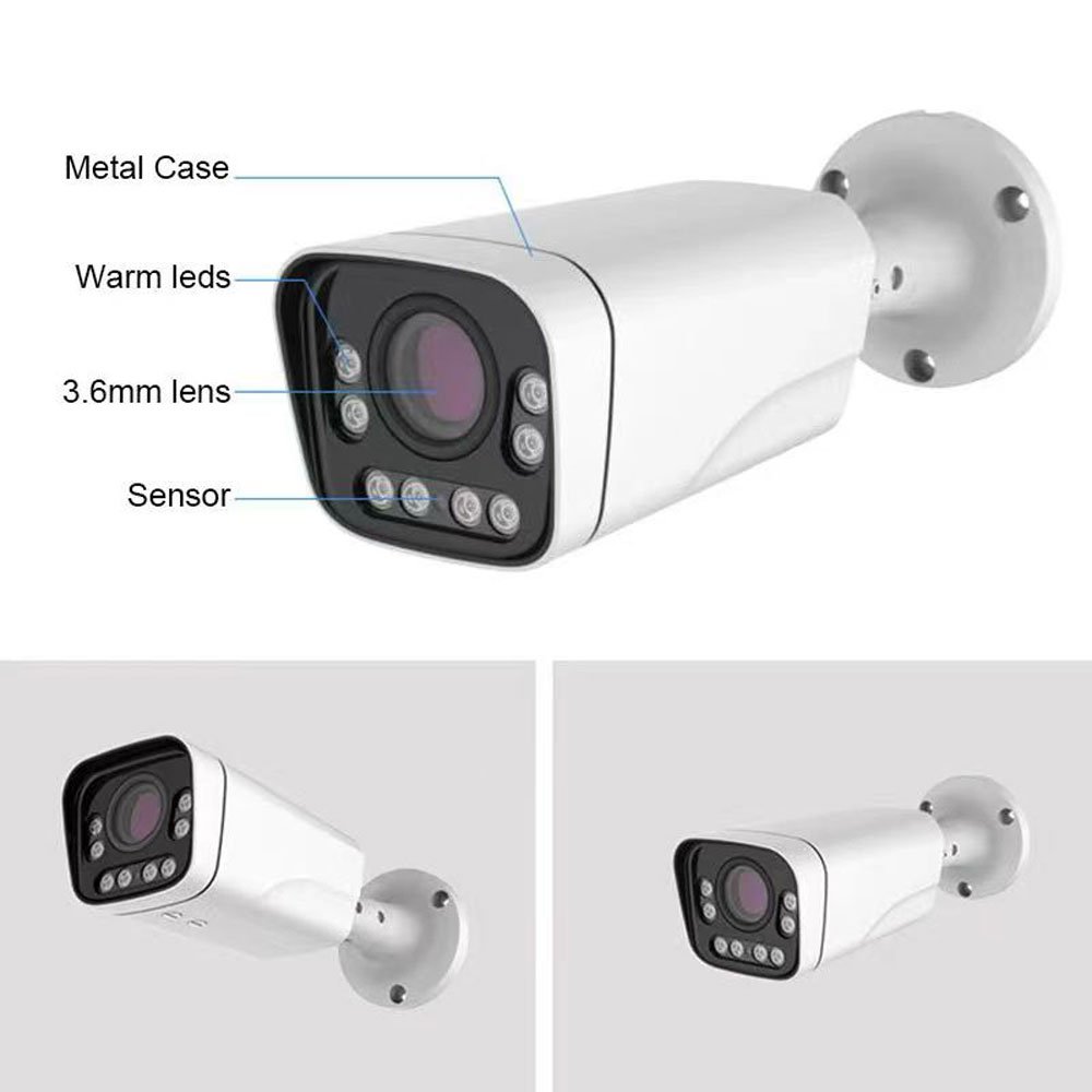 4K Poe Camera System 8pcs 8MP Poe Cameras 8CH H2.65Nvr Security Cctv Kit IP Camera Surveillance System
