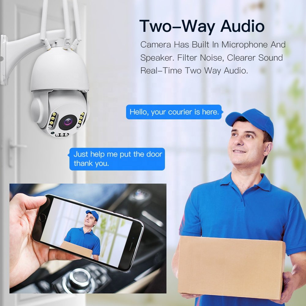 Hot Sale 5MP Wireless 4G SIM Card Security Camera HD 30X Optical Zoom PTZ Outdoor Home Surveillance System