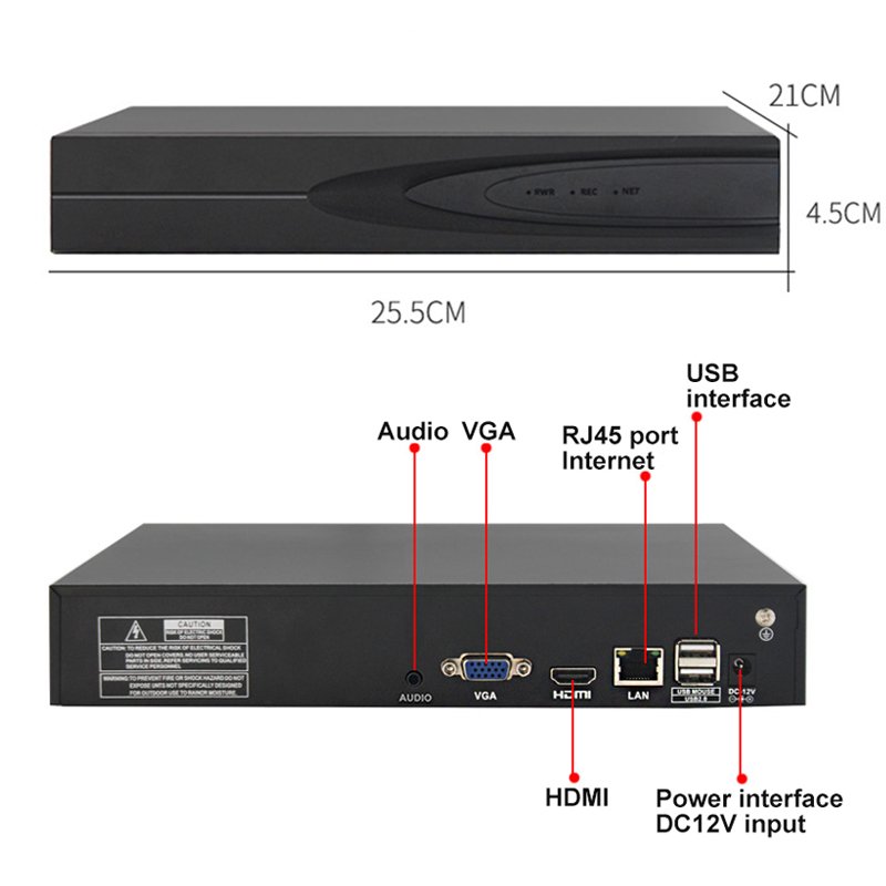Seetong NVR H.265 10CH 8MP Motion Detection Multi Protocol Network Video Recorder Surveillance Security Camera System