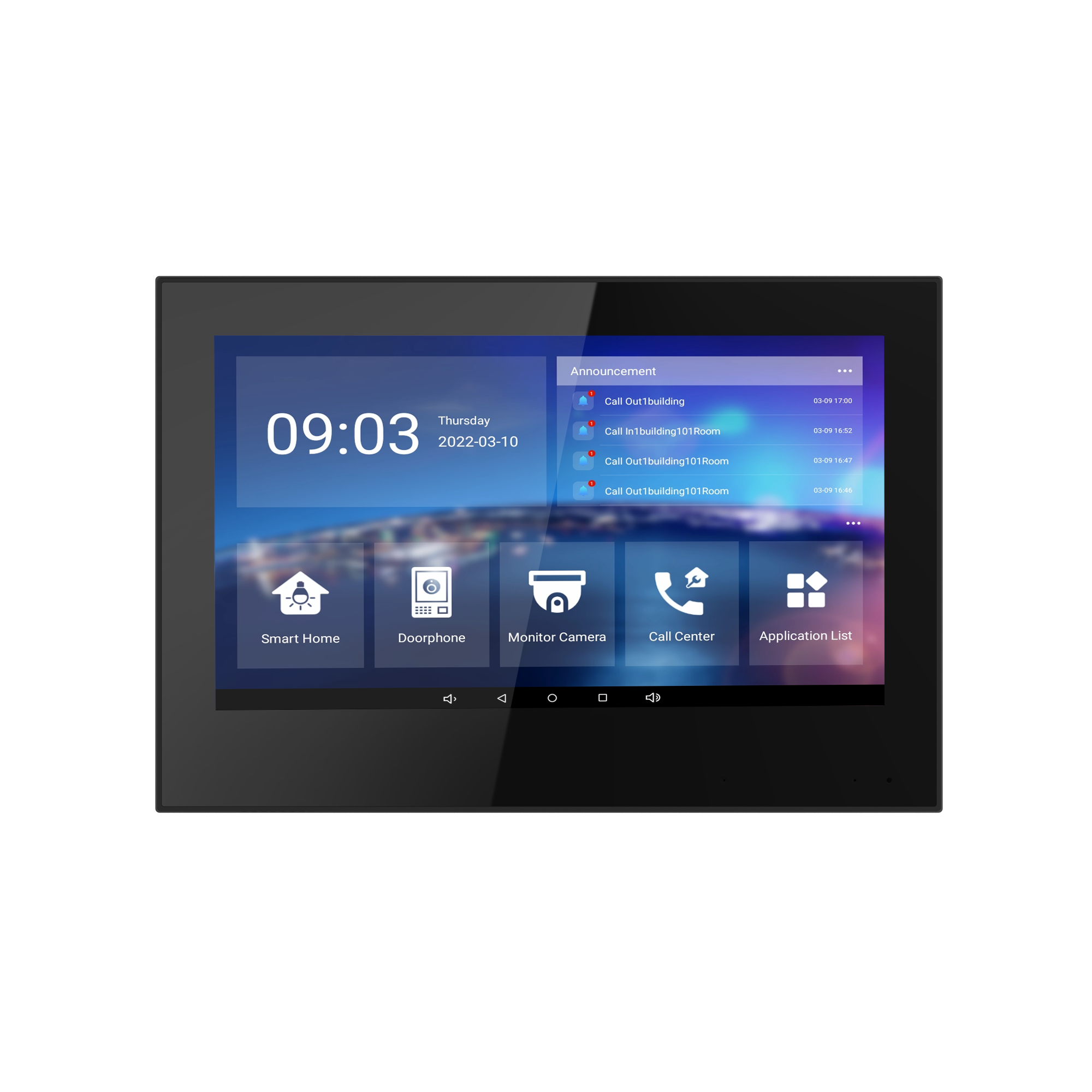 7 inch Android Tuya Smart Intercom inbuilt Zigbee gateway smart control panel Smartlife smart home CCTV camera surveillance door