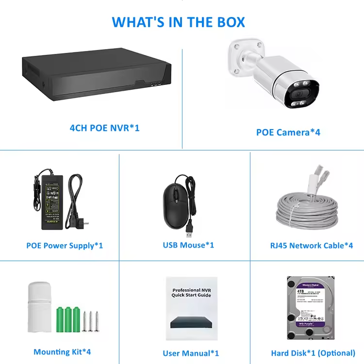 5 4K 8channel 8mp Security Camera System Outdoor Home Poe Nvr Kit Cctv Ip Cameras Survei llance Security Camera System