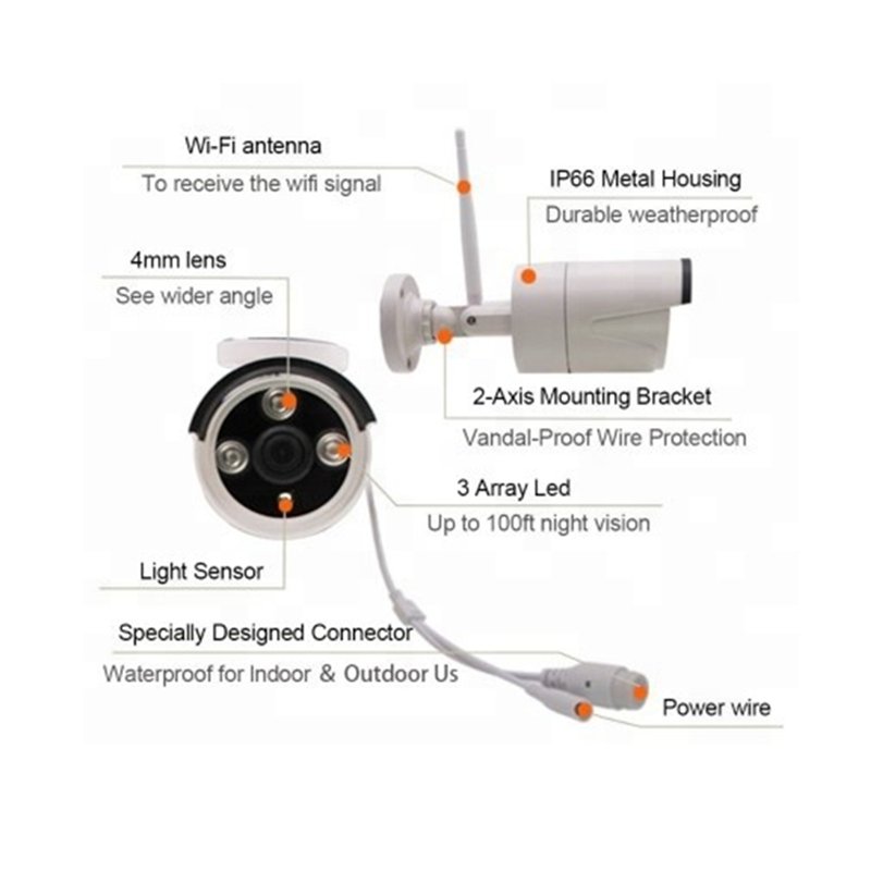 Tuya Smart APP CCTV 8 Channel Kit 1080P Outdoor Security Home Wireless Camera Outdoor Wifi Nvr Kit Security CCTV System
