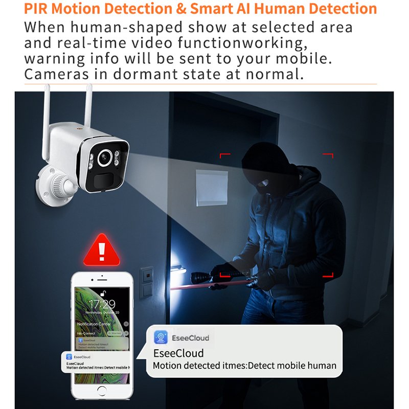 Free Cloud storage Security Video Camera Solar Surveillance Camera kit Wireless CCTV wifi nvr kits Solar Camera WIFI