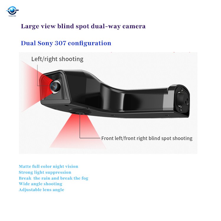 Truck Side Mirror Camera Monitor HD Dual Lens waterproof night vision Camera Dual View Monitor
