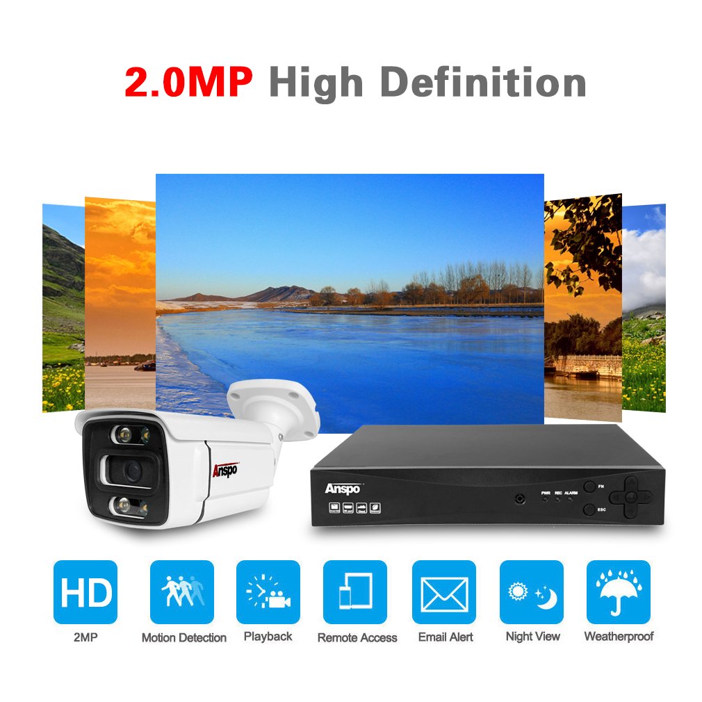 CCTV camera system 8CH 2MP 1080P kit Outdoor Security camera Xmeye Dvr kit Night vision Waterproof surveillance Xmeye/XVR