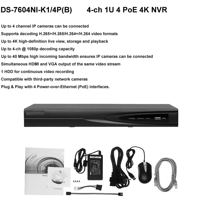 Hitosino oem HIK outdoor IR vision dome cctv systems kit 5mp ip poe smart home video camera security cam set surveillance system