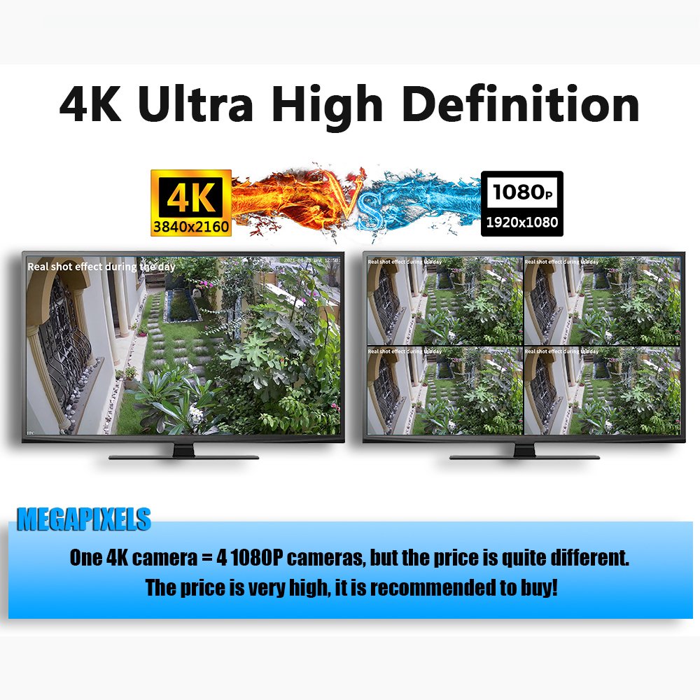 Full HD 4k 8mp Ptz Cctv System 16ch Nvr Outdoor Waterproof POE Camera Nvr Kit Cctv Outdoor Security Camera System Nvr