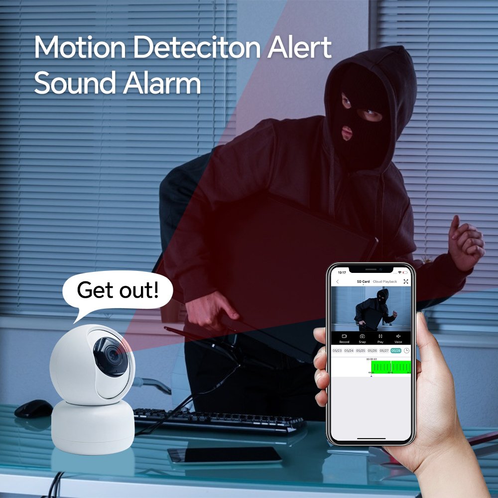 Full HD Smart Home Indoor 2MP Video Call TF card CCTV Wireless Surveillance WiFi PTZ Security Camera
