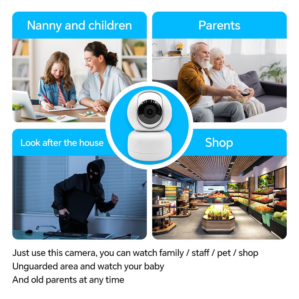 Full HD Smart Home Indoor 2MP Video Call TF card CCTV Wireless Surveillance WiFi PTZ Security Camera
