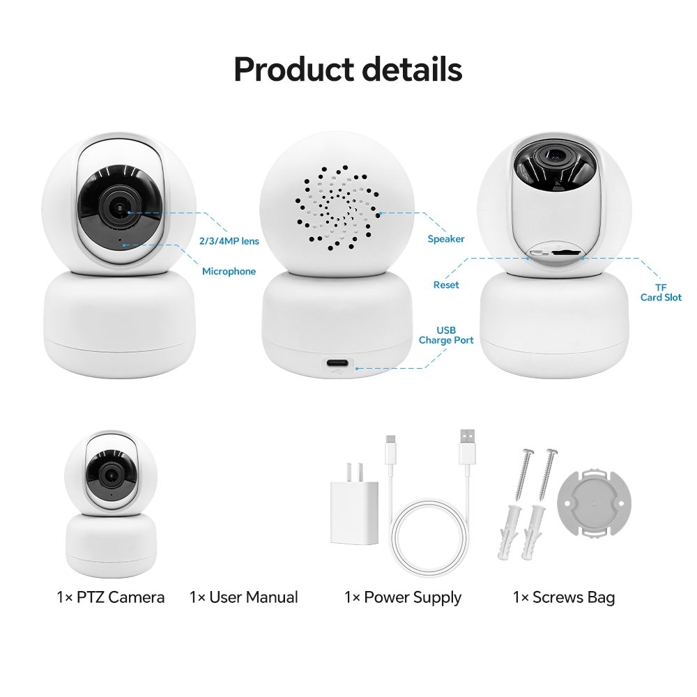 Full HD Smart Home Indoor 2MP Video Call TF card CCTV Wireless Surveillance WiFi PTZ Security Camera