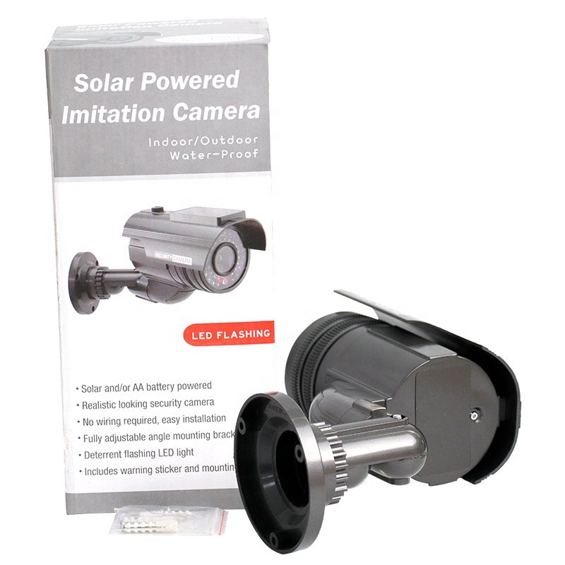 Outdoor Dummy Camera CCTV Surveillance System Flashing LED Red Light Dummy Security Camera With Realistic Look