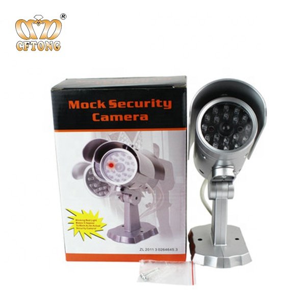 Outdoor Dummy Camera CCTV Surveillance System Flashing LED Red Light Dummy Security Camera With Realistic Look