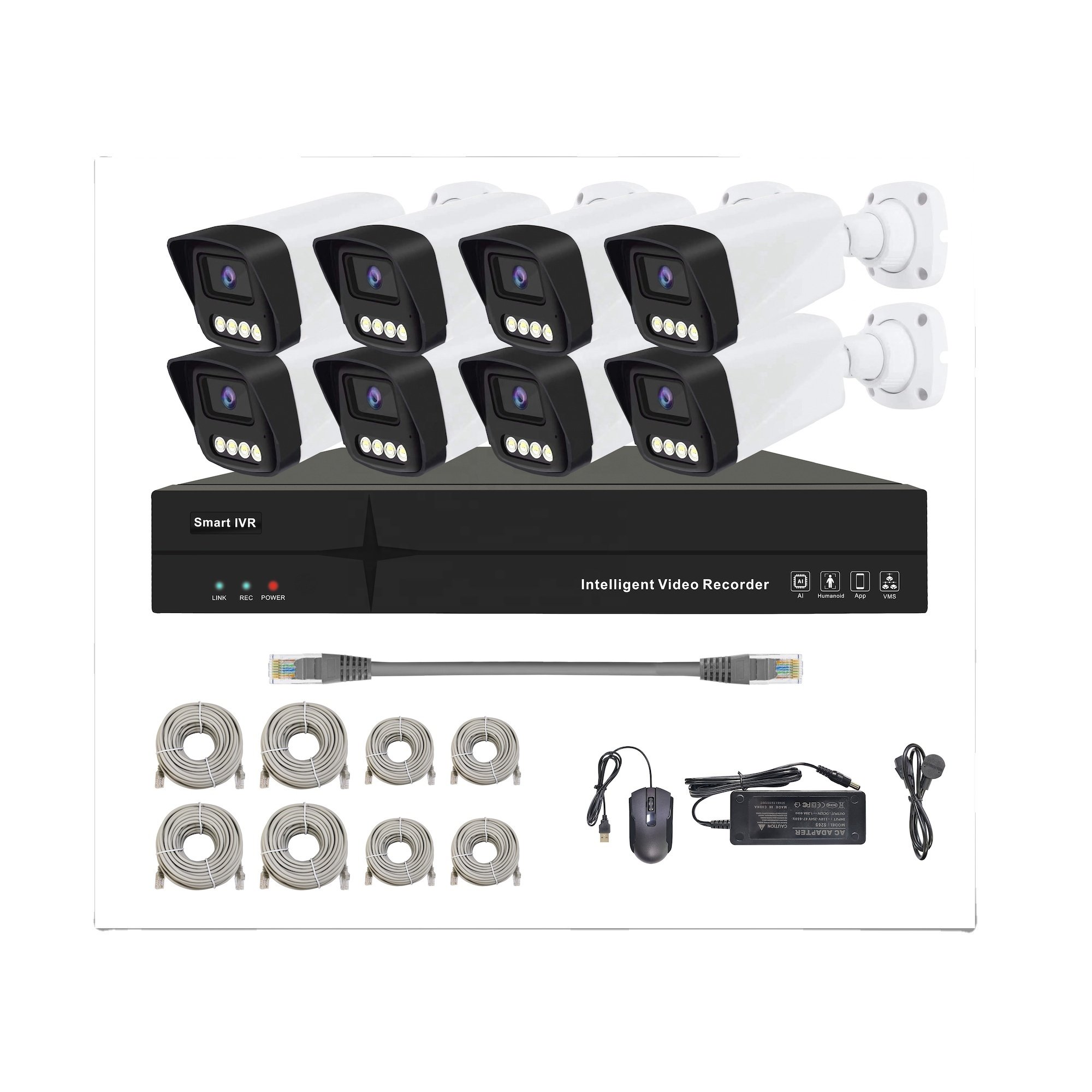 SeeEasy App 4MP 4CH security camera system outdoor home PoE NVR kit CCTV IP cameras surveillance security camera system