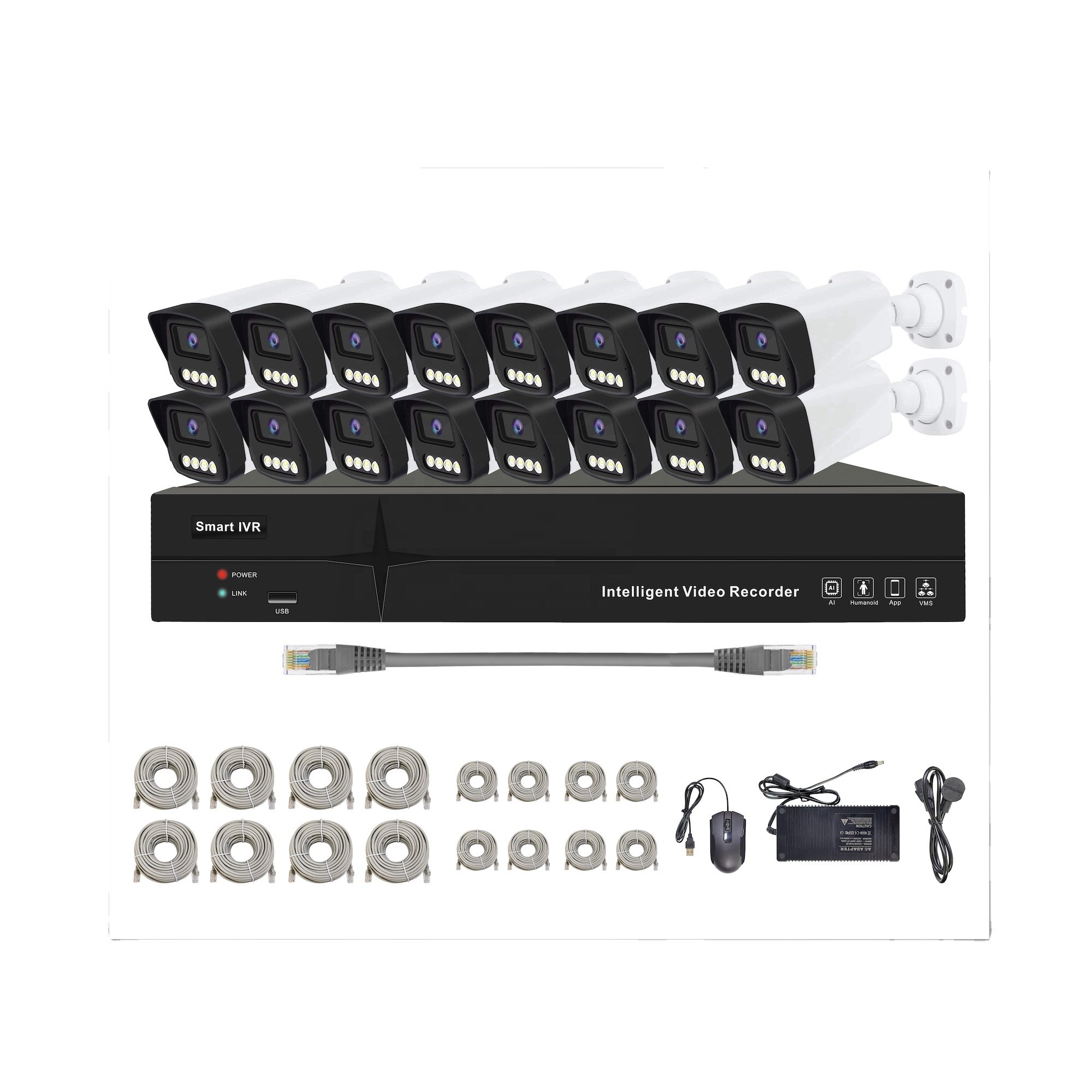 SeeEasy App 4MP 4CH security camera system outdoor home PoE NVR kit CCTV IP cameras surveillance security camera system