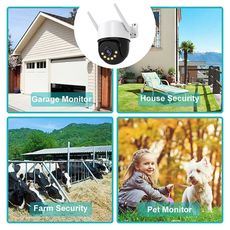 Intelligent Auto Tracking smart Alarm ICSEE Wifi IP Camera Surveillance For Outdoor Anti Thief 4MP Wired Network IP PTZ Camera
