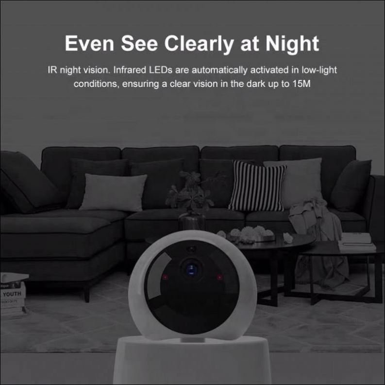 Sonoff WiFi Camera Indoor Smart Home Security Camera with Night Vision and Activity Alerts remote control your smart phone