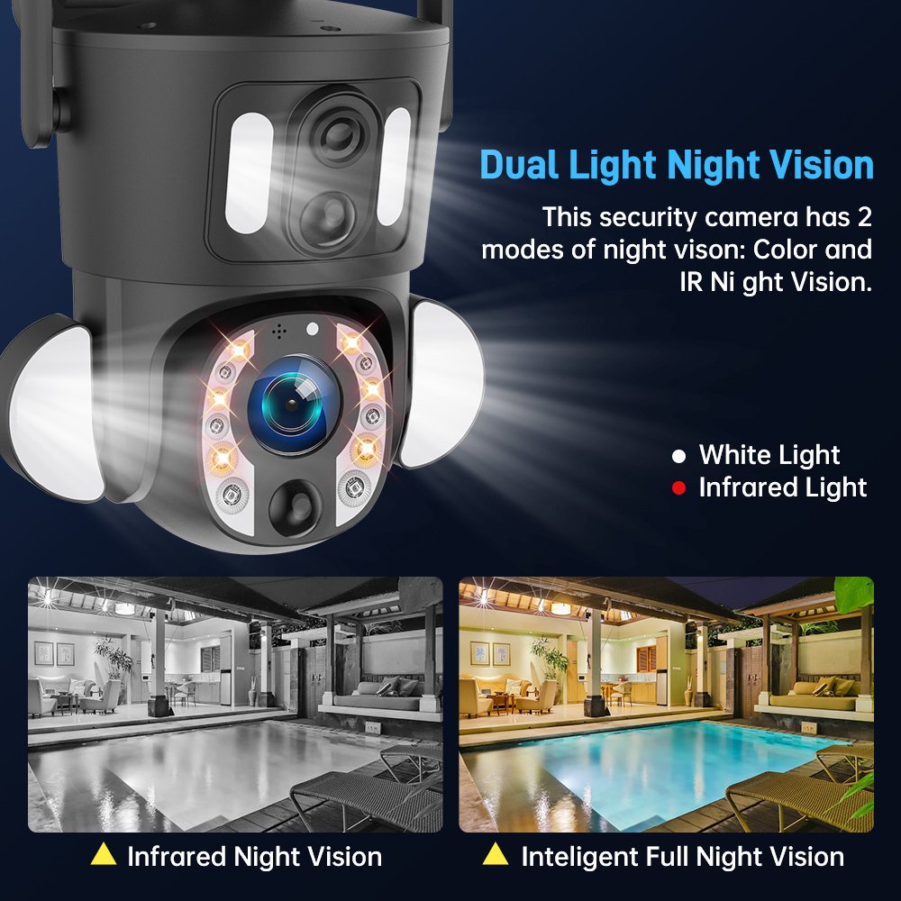 DIFANG 4G lte Cellular Solar Security Camera Outdoor, 8MP 10X Zoom, Color Night Vision, Auto Tracking Wireless WIFI PTZ Cameras