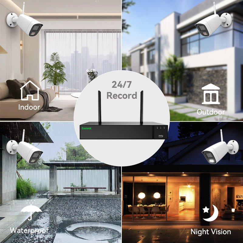 4K METAL HOUSING BULLET NVR KIT 8MP OUTDOOR BULLET IP CAMERA 8T HDD CCTV SYSTEM 8 CH NVR AUDIO RECORD VIDEO SURVEILLANCE KITS