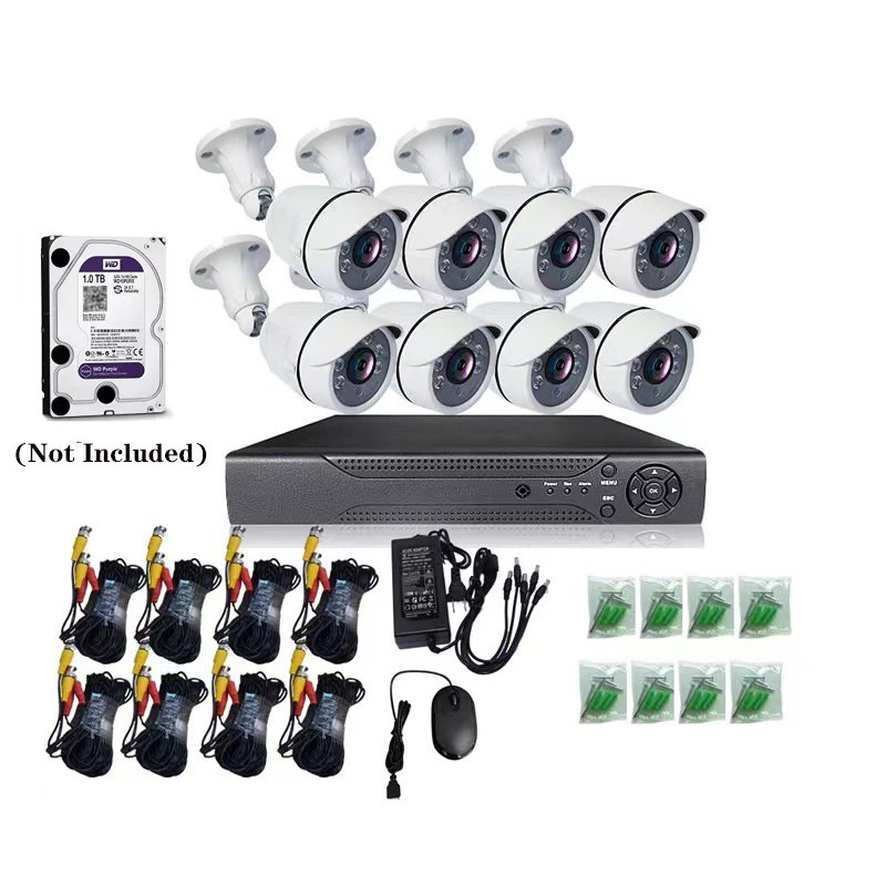 OEM XM 8CH 1080P Outdoor Home Security CCTV Surveillance System XMEYE 2MP AHD Wire Metal Bullet Camera Kit CCTV DVR Kit System