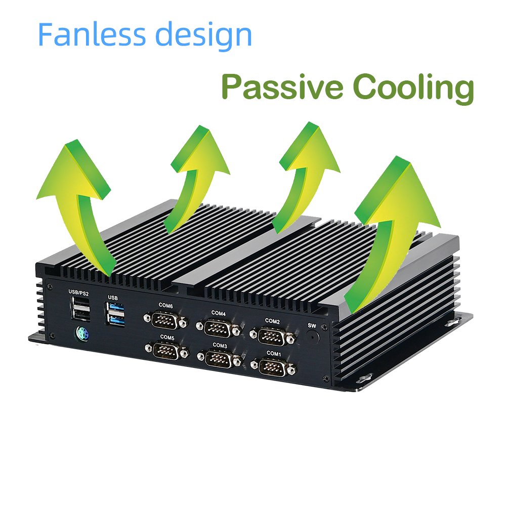 Mini Pc Industrial 32gb RAM Dual Ddr4 Slot HD VGA Cheap Fanless Mini Industrial Pc For Self-Kiosk