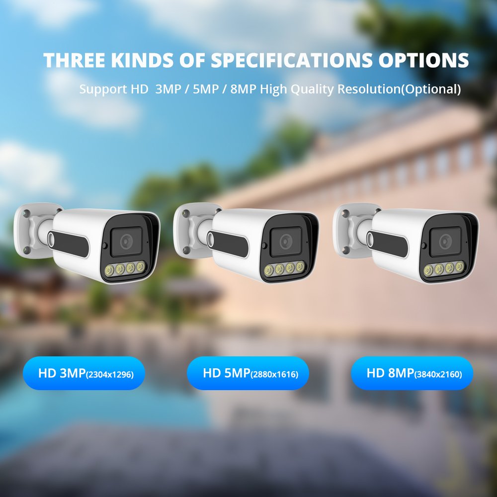 OEM 8MP 4K NVR Camera Kit 5MP 3MP POE 16ch 16 Channel IP System Security XMeye CCTV Surveillance System Camera Set