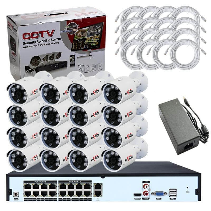 ENSTER OEM 16CH POE Kits beautiful housing cheap security camera system 5MP CCTV Camera factory