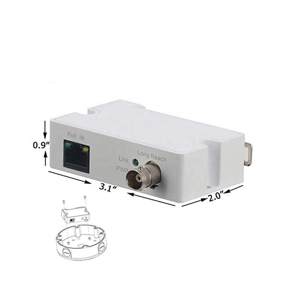 Eborm Ethernet & Power transmission over Coaxial cable eoc passive converter max distance 800meter