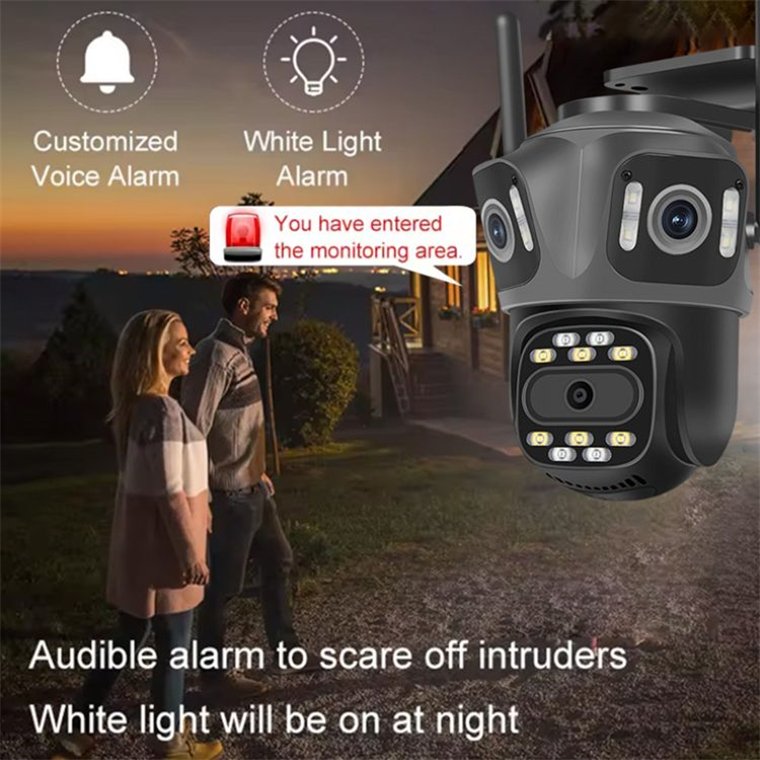 Rscamtom 6K HD Waterproof Camera for Traffic Surveillance Three Lens System CCTV Camera for Emergency Response System