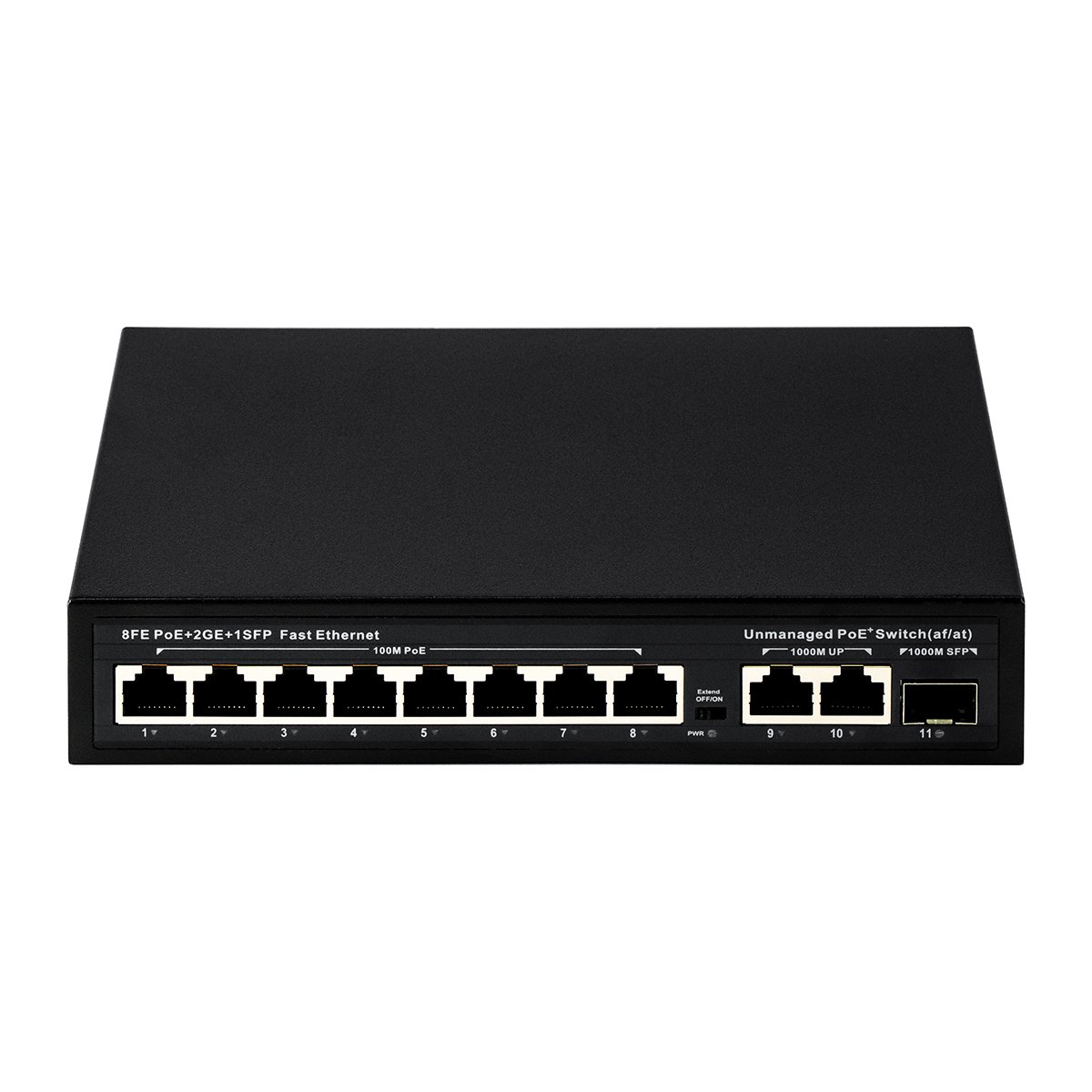11 port copper SFP uplink 10/100Mbps 120W 8 port POE PSE network switch