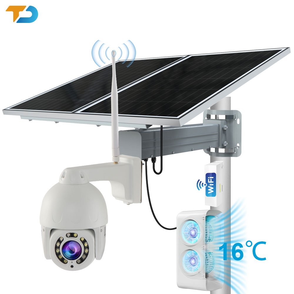 TecDeft Solar Battery 60W60AH Monocrystalline Silicon Outdoor DC5V 12V Solar Panel Generator For CCTV IP Surveillance Camera