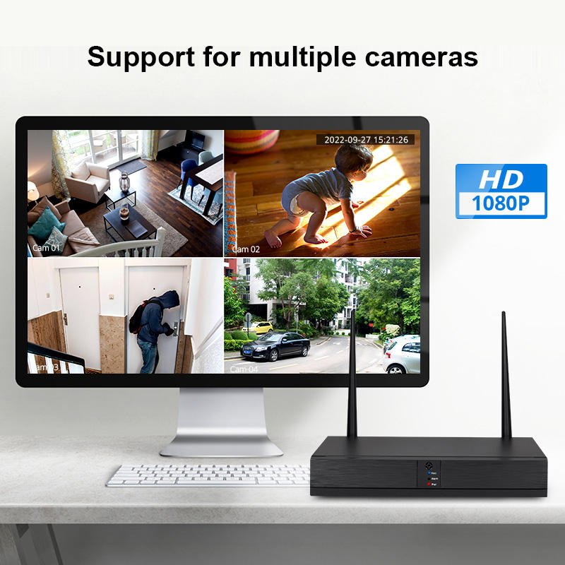 xmeye Outdoor 1080P IP Camera Night Vision 4 Channel NVR wireless system CCTV Surveillance Security WIFI NVR Kit