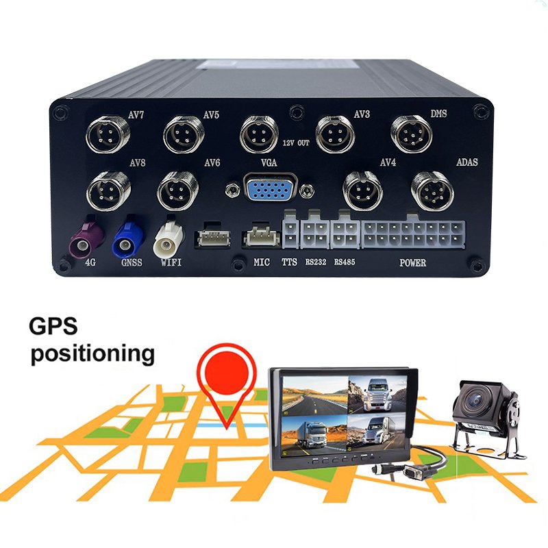 Muck car video surveillance system 4/8 road vehicle video recorder tank car dangerous goods car