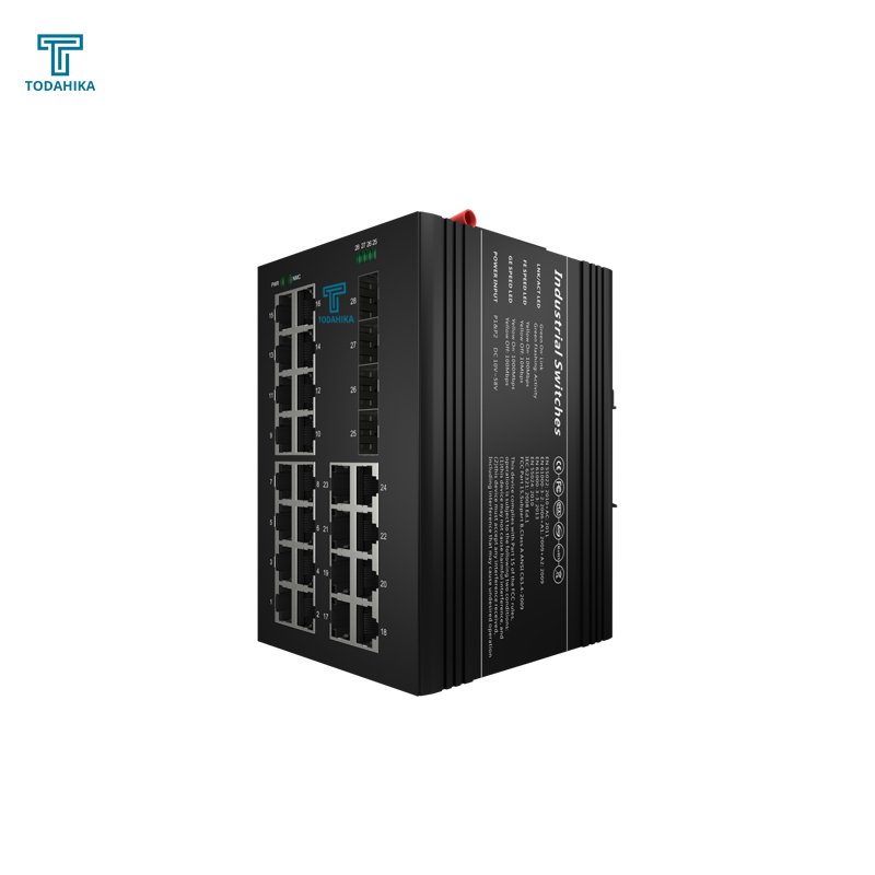 Intelligent Transportation 24 x 1000M Port with 4 x SFP Layer2 Managed Industrial POE++ Switch
