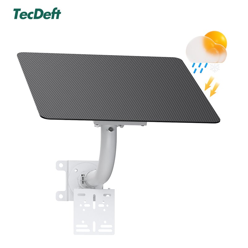 Tecdeft DC12V Lithium Battery Included 20W 30W 40W Outdoor 4G WiFi Surveillance CCTV IP Security Network Camera Solar Panel
