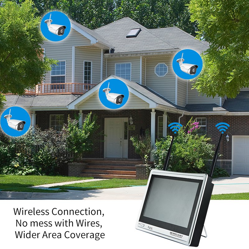 360 Remote Surveillance cctv camera system 4k 8MP kit for home