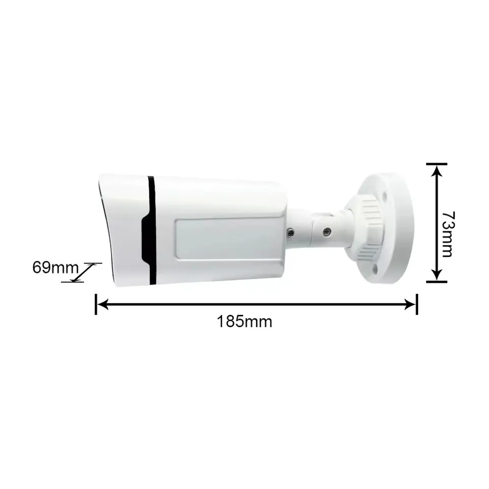Plastic AHD DVR Colorful Night Vision Camera 8CH Surveillance Systems 2MP Audio CCTV Camera System for Small Shops
