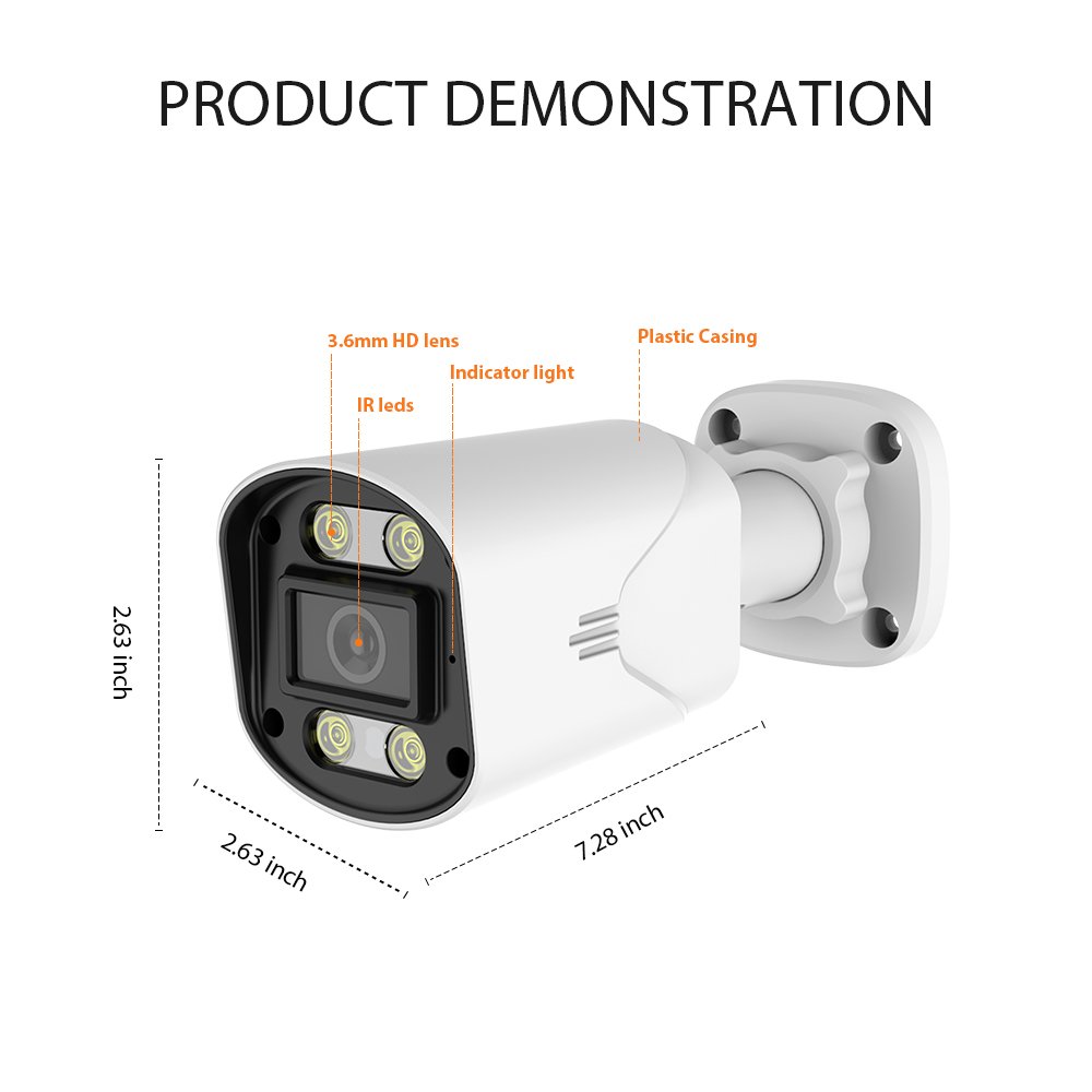 WESECUU 2MP 5MP DVR NIGHT VISION 4ch 8ch Bullet Audio IR Led CCTV Camera Security AHD Analog Cameras Surveillance System Kit Set
