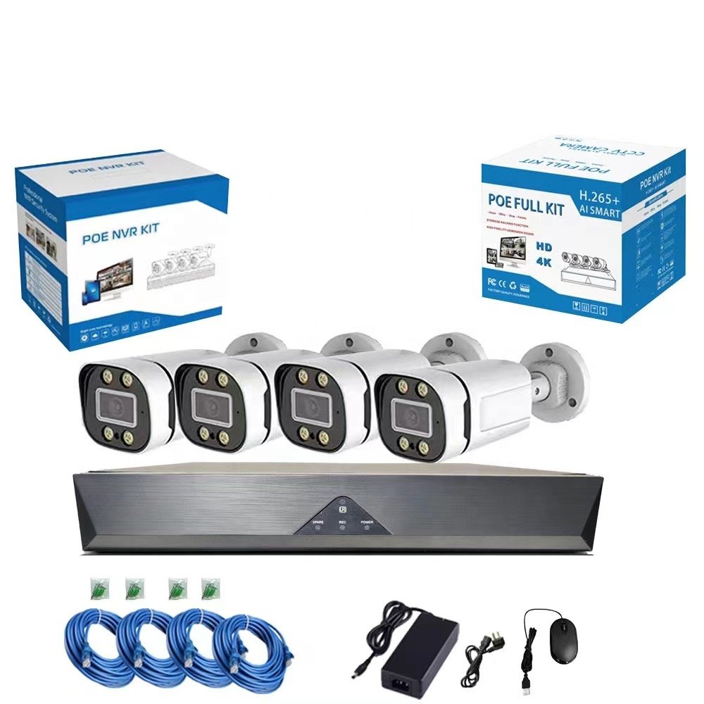 HD Wifi Camera Outdoor Waterproof Full Color Video Recorder Monitoring Kit CCTV Camera System Infrared Surveillance
