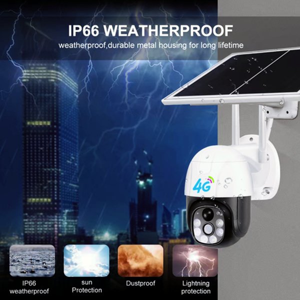 Outdoor Solar Camera Wireless Home 3Mp Panel Powered Cctv Ip Security Camera System Surveillance Solar Wifi Camera 4G