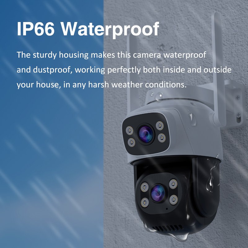 Wholesale Dual Screen Alarm Linkage 4MP 6MP 4K CCTV Outdoor PTZ Surveillance IP Wireless Home Security WiFi Dual Lens Camera