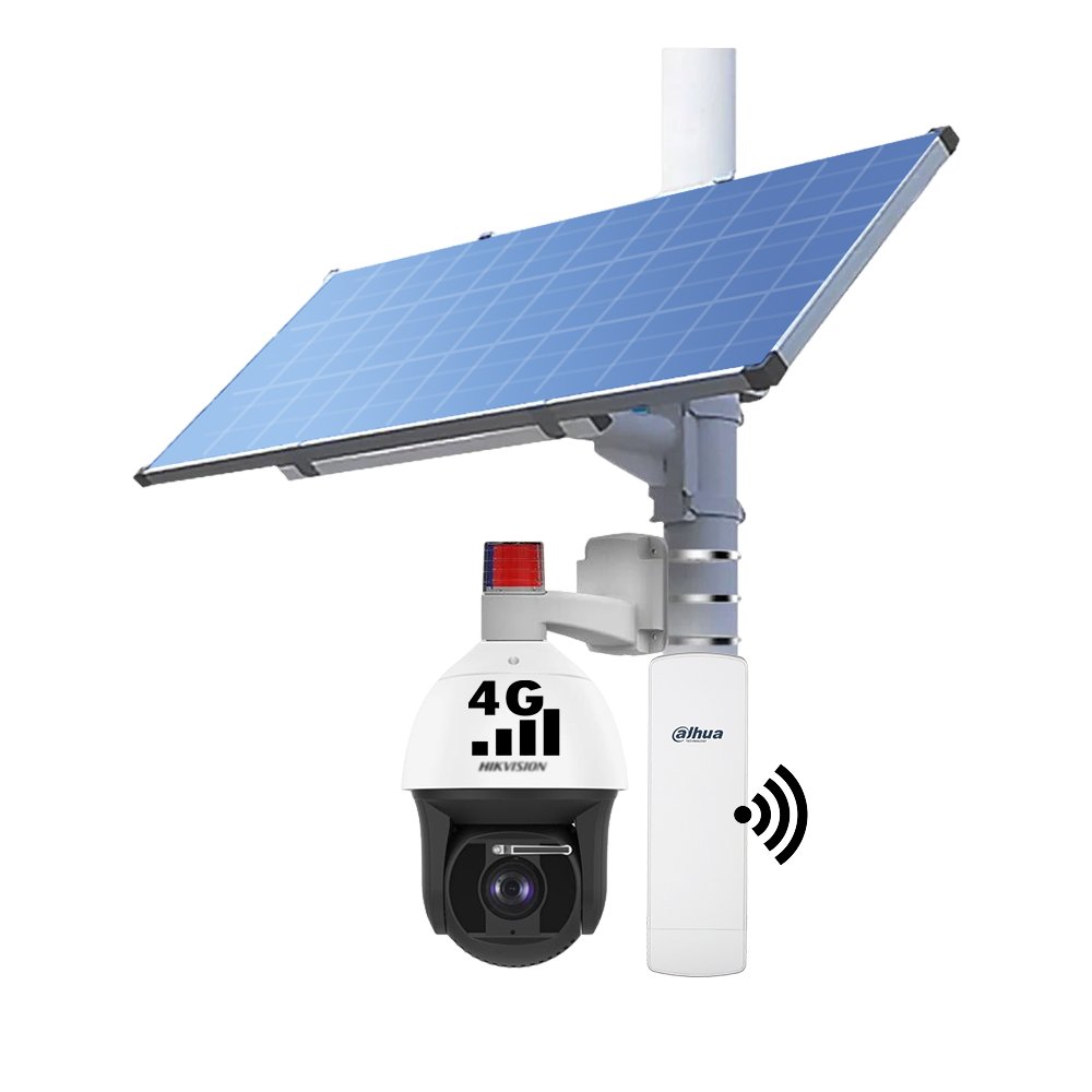 20KM Wireless Transmission Outdoor Solar Panel Powered Camera System, 4G Sim Card WIFI Solar Camera Kit