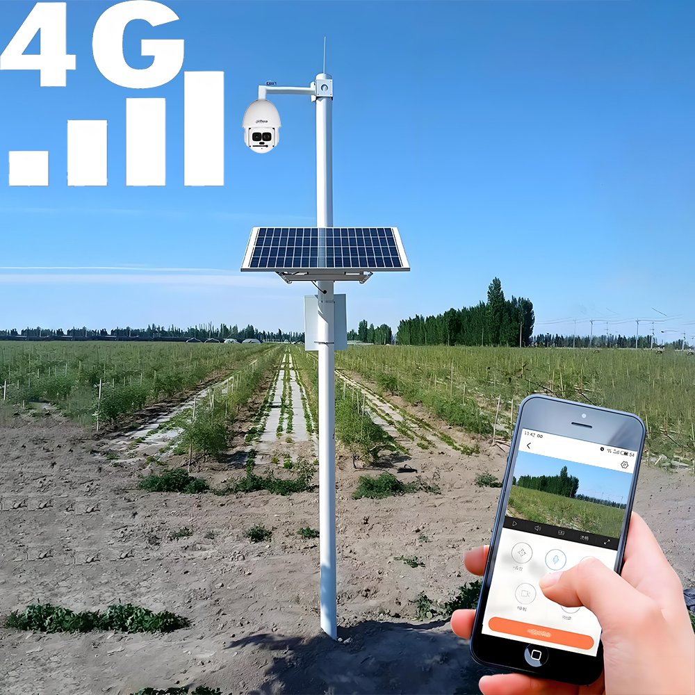 20KM Wireless Transmission Outdoor Solar Panel Powered Camera System, 4G Sim Card WIFI Solar Camera Kit