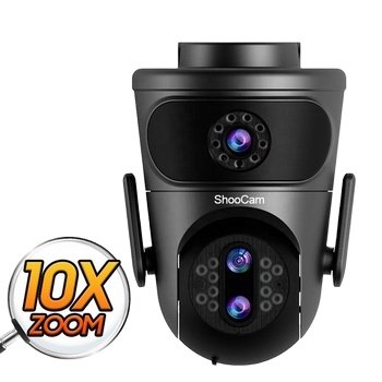 IPC 360 4k 10x Optical Zoom Outdoor Wifi Camera Dual Screen Security System With Motion Detection PTZ 360 Surveillance Camera