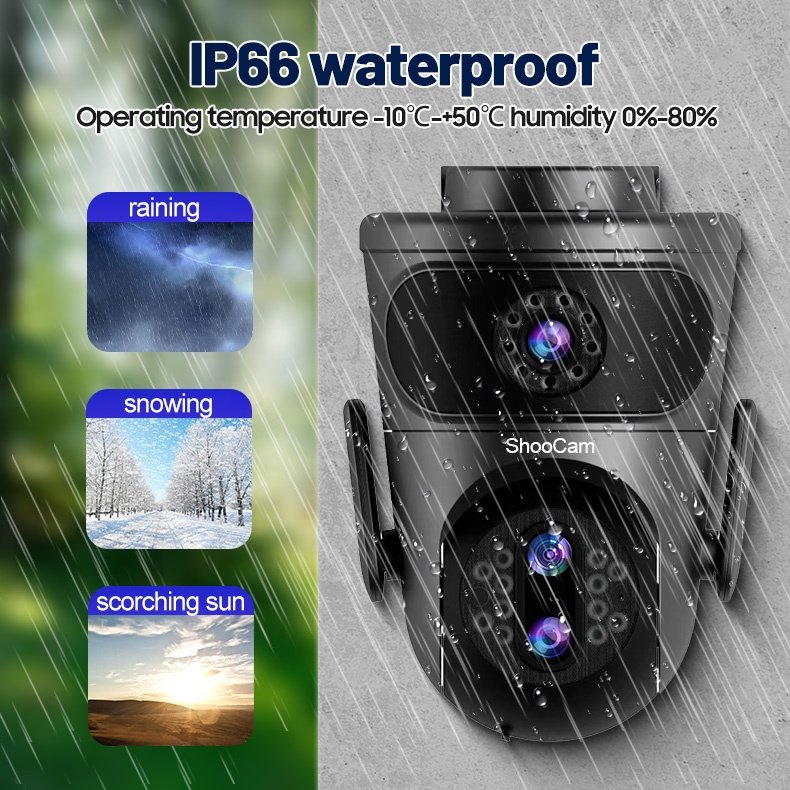IPC 360 4k 10x Optical Zoom Outdoor Wifi Camera Dual Screen Security System With Motion Detection PTZ 360 Surveillance Camera