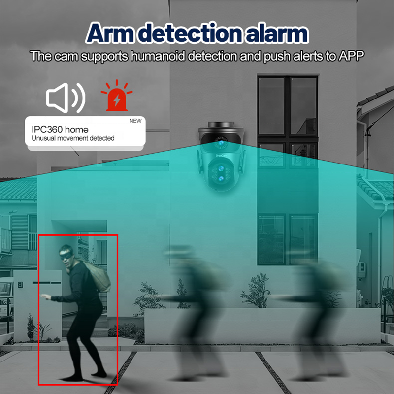 IPC 360 4k 10x Optical Zoom Outdoor Wifi Camera Dual Screen Security System With Motion Detection PTZ 360 Surveillance Camera