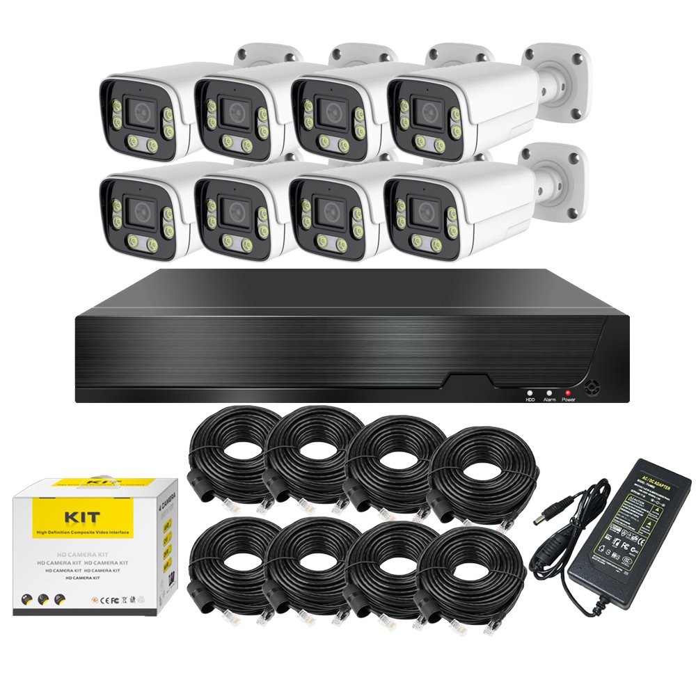 XMEYE 4ch 8ch 16ch IP POE Camera CCTV KIT 4K 8MP Full Color Night Vision Two Way Audio POE Cameras Security System