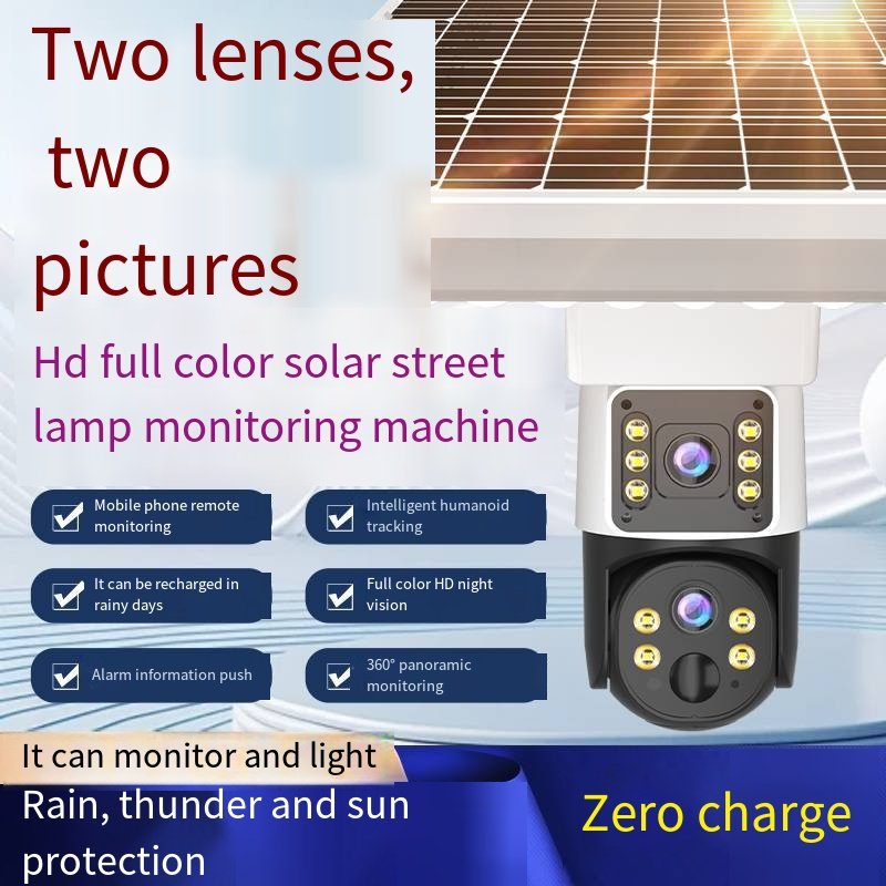 HD Full HD Sim Card CCTV Camera Solar Panel Battery Power Auto Track Human Detect 4G